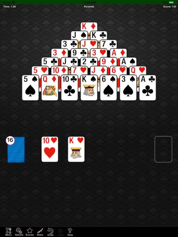 Изображение игры: Pyramid Solitaire 2
