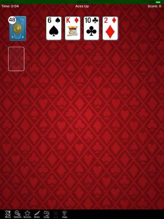 Изображение игры: Aces Up Solitaire.