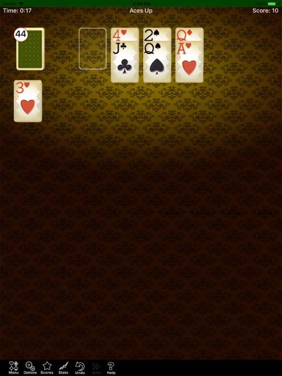 Изображение игры: Aces Up Solitaire.