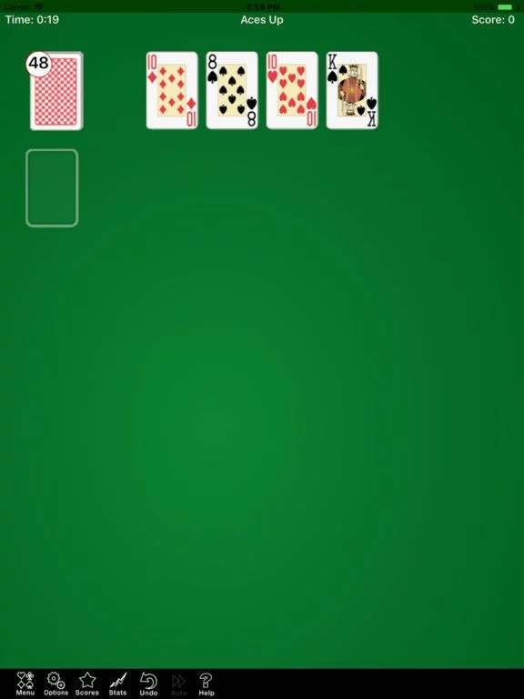 Изображение игры: Aces Up Solitaire.