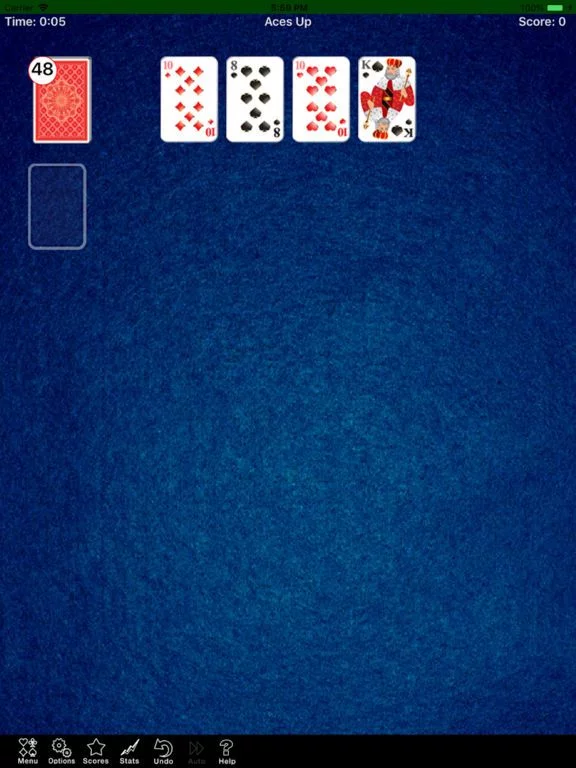 Изображение игры: Aces Up Solitaire.