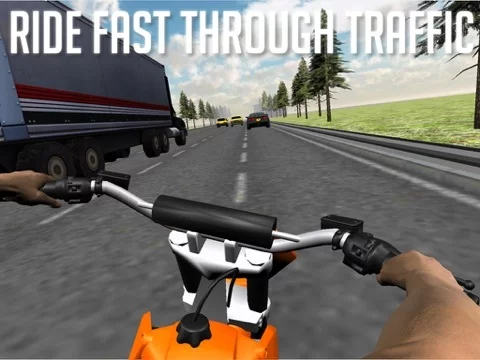 Изображение игры: On Bike Traffic Racing