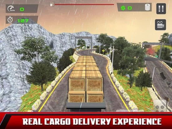 Изображение игры: Hill Road Cargo Truck Challeng