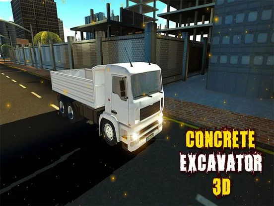 Изображение игры: Concrete Excavator & Rock Transporter Truck Games