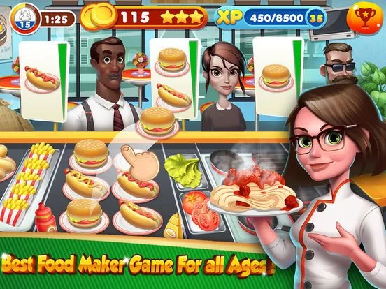 Изображение игры: Cooking Games Fast Food Kitchen & Top Burger Chef
