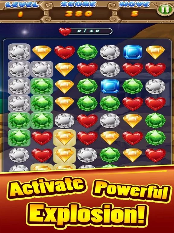 Изображение игры: Gems Treasures Hunter Match3