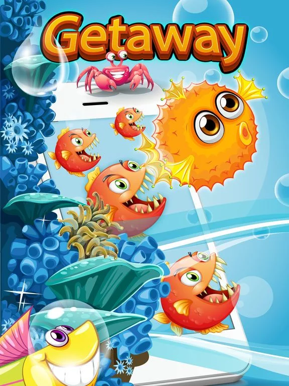 Изображение игры: Get Away for Piranha fish