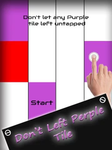 Изображение игры: Purple Piano Tiles - Tap Purple Color Piano Tile and Avoid White Tiles