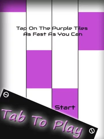 Изображение игры: Purple Piano Tiles - Tap Purple Color Piano Tile and Avoid White Tiles