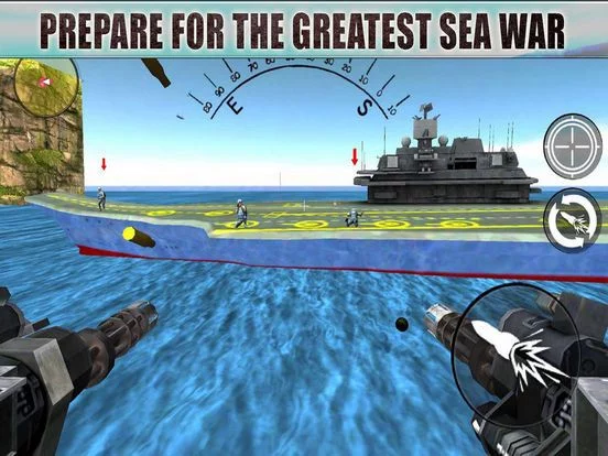 Изображение игры: Gunship Shooter: Sea War Moder