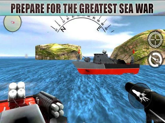 Изображение игры: Gunship Shooter: Sea War Moder
