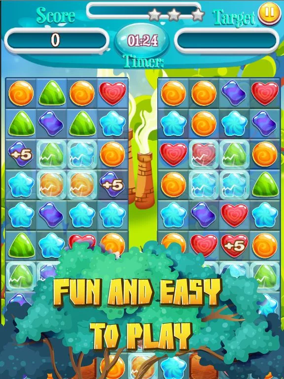 Изображение игры: Lovely Couple Sweet Candy Puzzle Match 3 Game