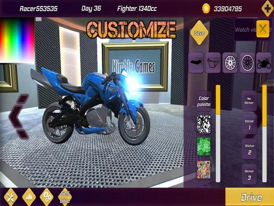 Изображение игры: Drag Bikes 2 - Racing seasons