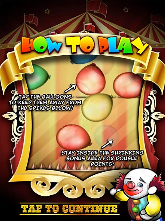 Изображение игры: Circus Balloon Challenge Free