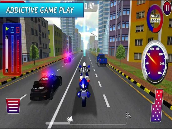 Изображение игры: Extreme Motorbike Ride: Police Pursuit Race