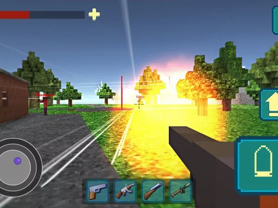Изображение игры: Pixel Shooter War On Island 3D