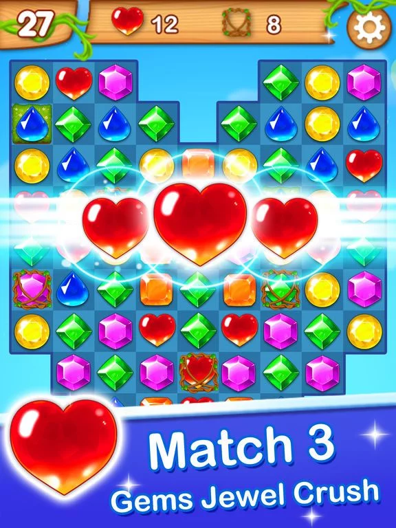 Изображение игры: Gems & Jewels - Match 3 Games