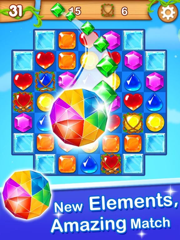 Изображение игры: Gems & Jewels - Match 3 Games