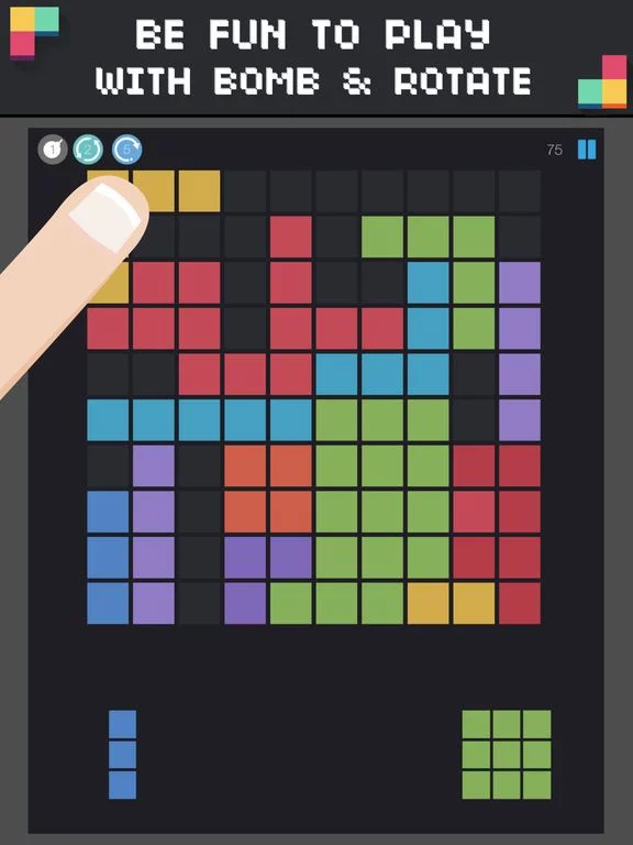 Изображение игры: 1 Block Launcher Squares