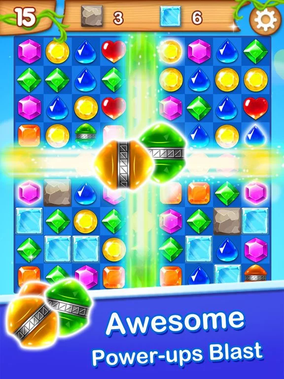 Изображение игры: Gems & Jewels - Match 3 Games