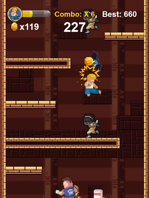 Изображение игры: Dungeon Fighter - 8 Bit Endless Kung Fu Fighting Game