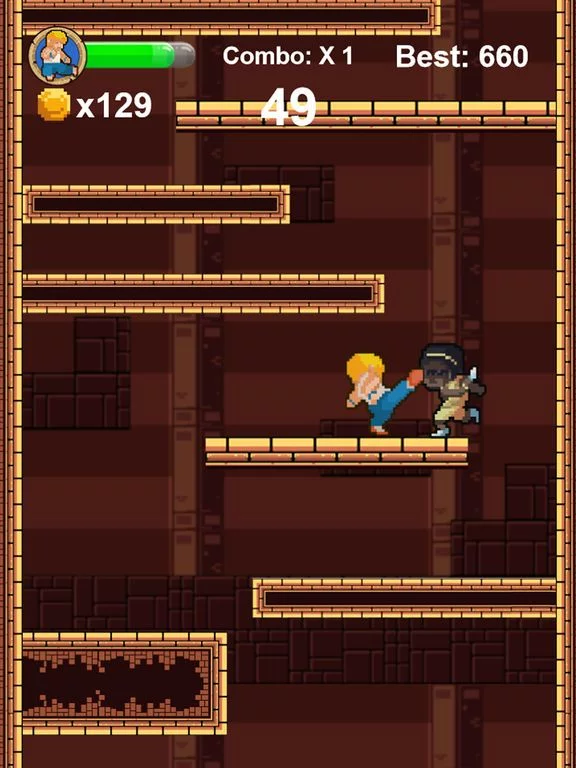 Изображение игры: Dungeon Fighter - 8 Bit Endless Kung Fu Fighting Game