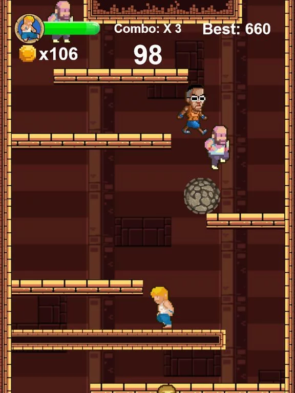 Изображение игры: Dungeon Fighter - 8 Bit Endless Kung Fu Fighting Game