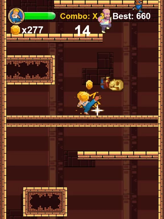 Изображение игры: Dungeon Fighter - 8 Bit Endless Kung Fu Fighting Game