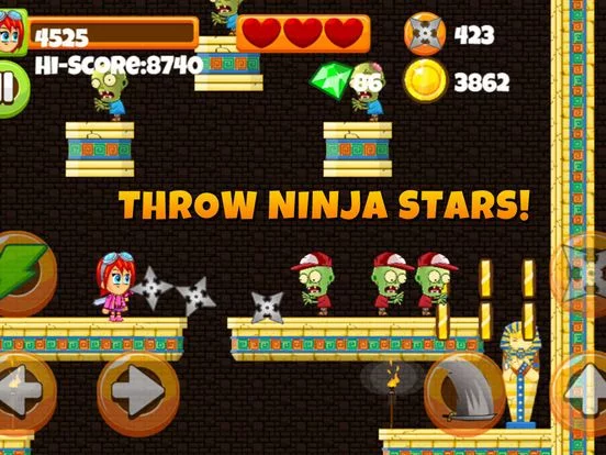 Изображение игры: Ninja Kid vs Zombies - 8 Bit Retro Game