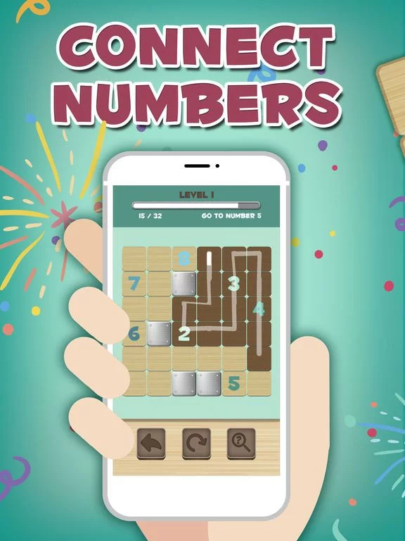 Изображение игры: Connect the numbers tiles
