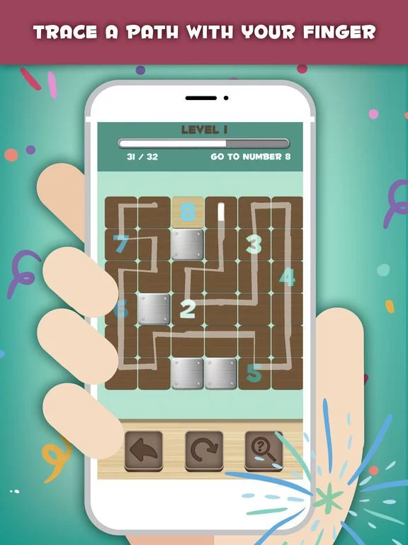 Изображение игры: Connect the numbers tiles