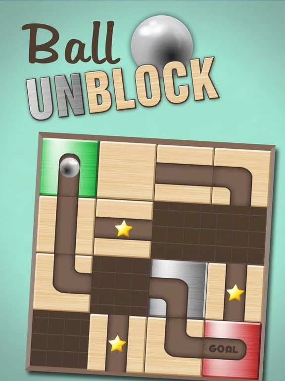 Изображение игры: Ball Unblock - Slide the blocks and roll the ball