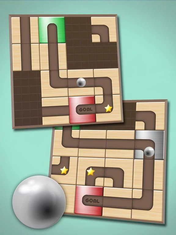Изображение игры: Ball Unblock - Slide the blocks and roll the ball