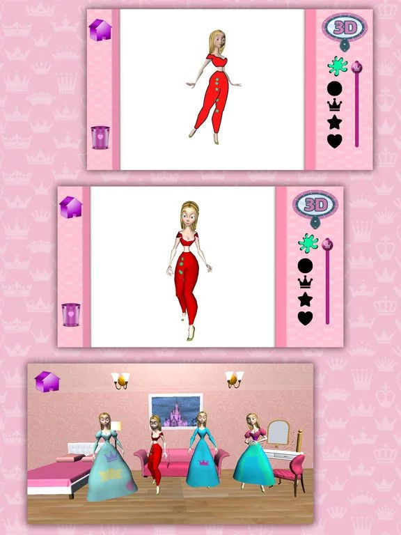 Изображение игры: Princesses 3D Coloring book - Painting game