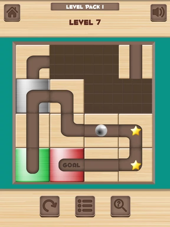 Изображение игры: Ball Unblock - Slide the blocks and roll the ball
