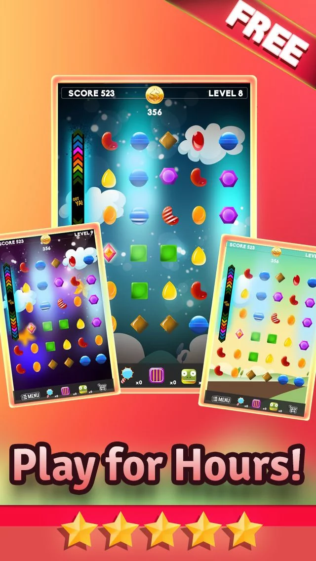 Изображение игры: Candy Mania Puzzle Games - Fun Candies Match3 For Kids HD FREE