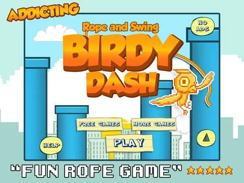 Изображение игры: Flappy Dash - Tiny Bird Flying Through The Jungle FREE