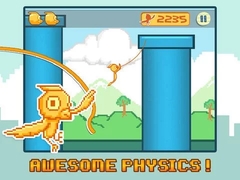 Изображение игры: Flappy Dash - Tiny Bird Flying Through The Jungle FREE