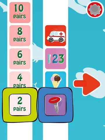 Изображение игры: Match cards to train memory skills!