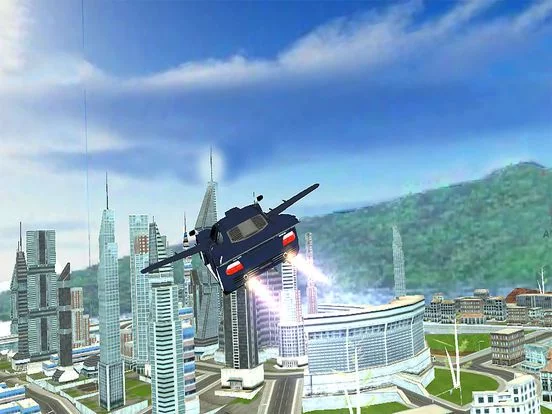 Изображение игры: Futuristic Flying Car: Crazy Driving Simulator 3D
