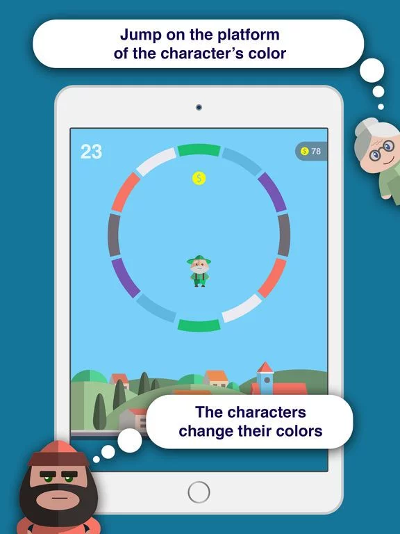 Изображение игры: Bouncy colors - turn and jump