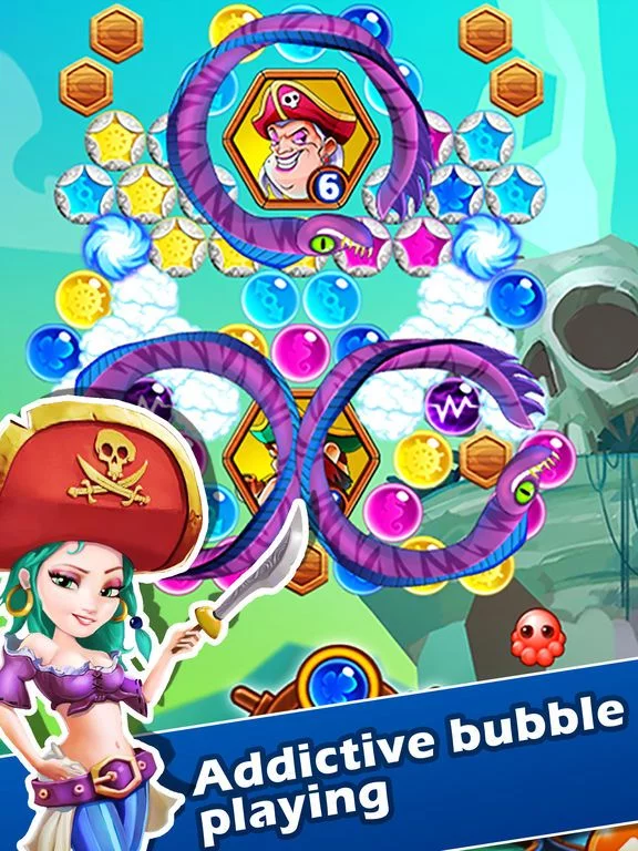 Изображение игры: Bubble Pirates - Bubble Shooter puzzle game!