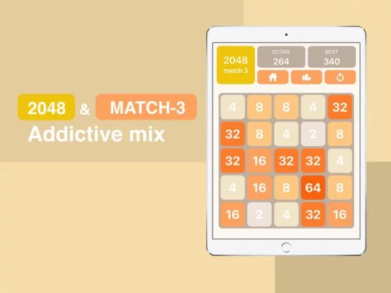 Изображение игры: 2048 match 3