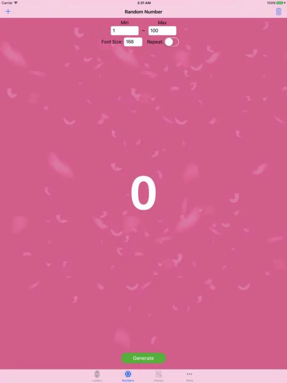 Изображение игры: Random All Numbers - the random number generator