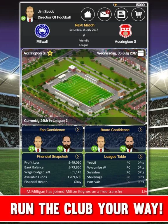 Изображение игры: Club Soccer Director 2018