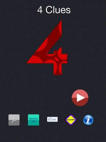 Изображение игры: 4 Clues - What's the right word puzzle