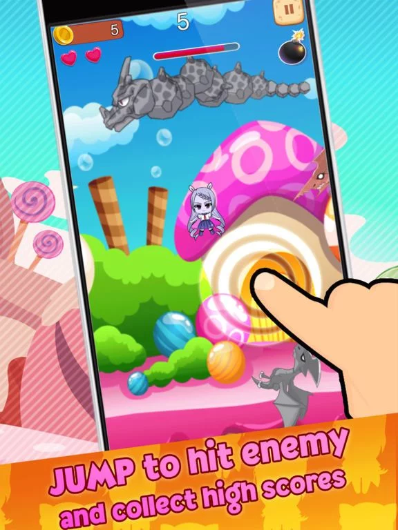 Изображение игры: The Pony Girls Jumping Dash Pro