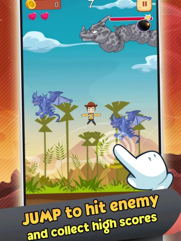 Изображение игры: Cowboy Heroes Jump & Hit Games Pro