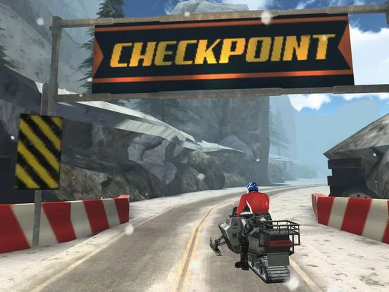 Изображение игры: Arctic Snowmobile Racing - 3D eXtreme Winter Ice Trails Driving Edition Free