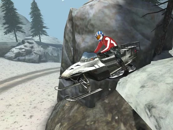 Изображение игры: Arctic Snowmobile Racing - 3D eXtreme Winter Ice Trails Driving Edition Free